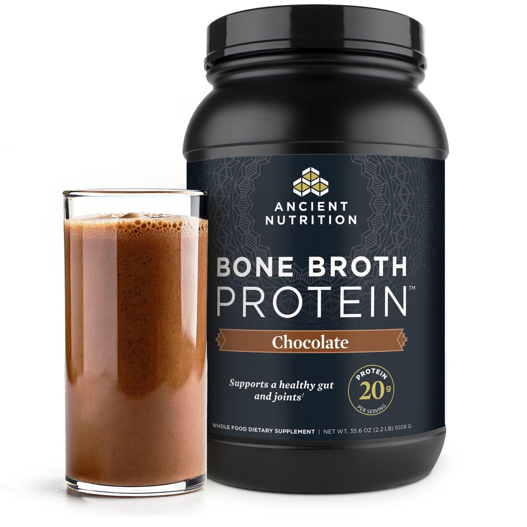 Antiikin ravitsemus Grass Fed, Cage Free, Luun Broth Protein Powder, 20g proteiinia, hydrolysoitu Collagen Peptides, Keto & Paleo Friendly, Tukee Joint, Gut Health, Suklaa, 40 tarjoilua