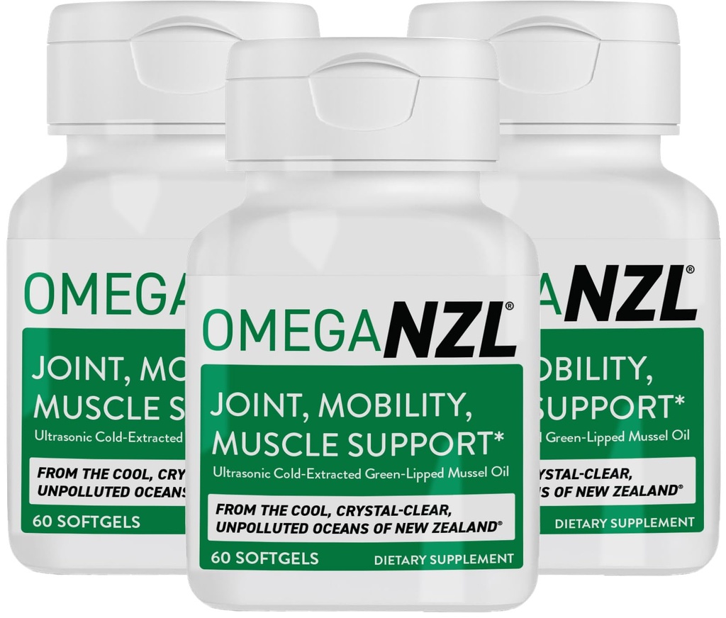 Original Omega-3 Joint Support Supplement, Best Natural Muscle Relief, Green Lipped Mussel Oil Kapselit, 180 Softgels, No Fishy Jälkimaku