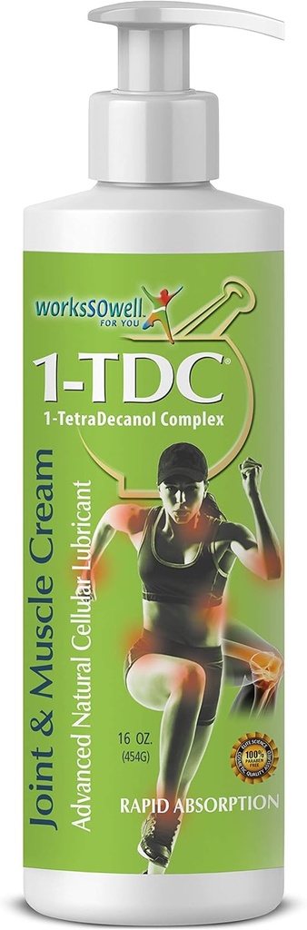 1tdc nivelten ja lihasten Relief Cream - Käytä takaisin, polvi, niska, olkapää, Hip - Soothes Stiff nivelet, lihakset, ja loukkaantumiset 5-10 minuuttia - Relancer - 16 oz