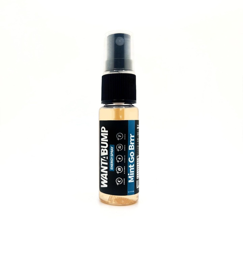 Haluatko Bump Energy Spray & Breath Freshener 400 mg kofeiini B 3, 6, 12 Vitamiineja Suihku Electrolytes Ei Jitters Ei Crash