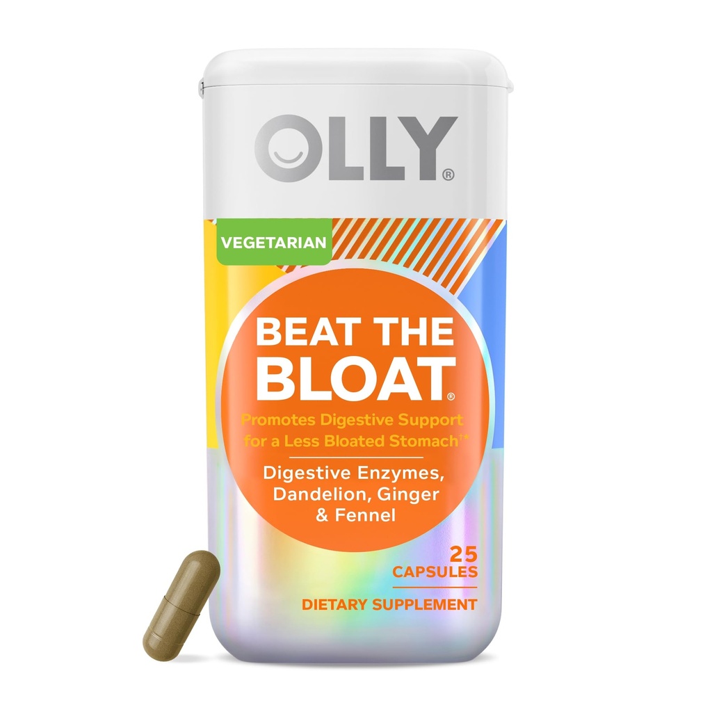 Olly Beat The Bloat Kapselit, Ruoansulatuskanavan Entsyymit, täydentää naisten - 25