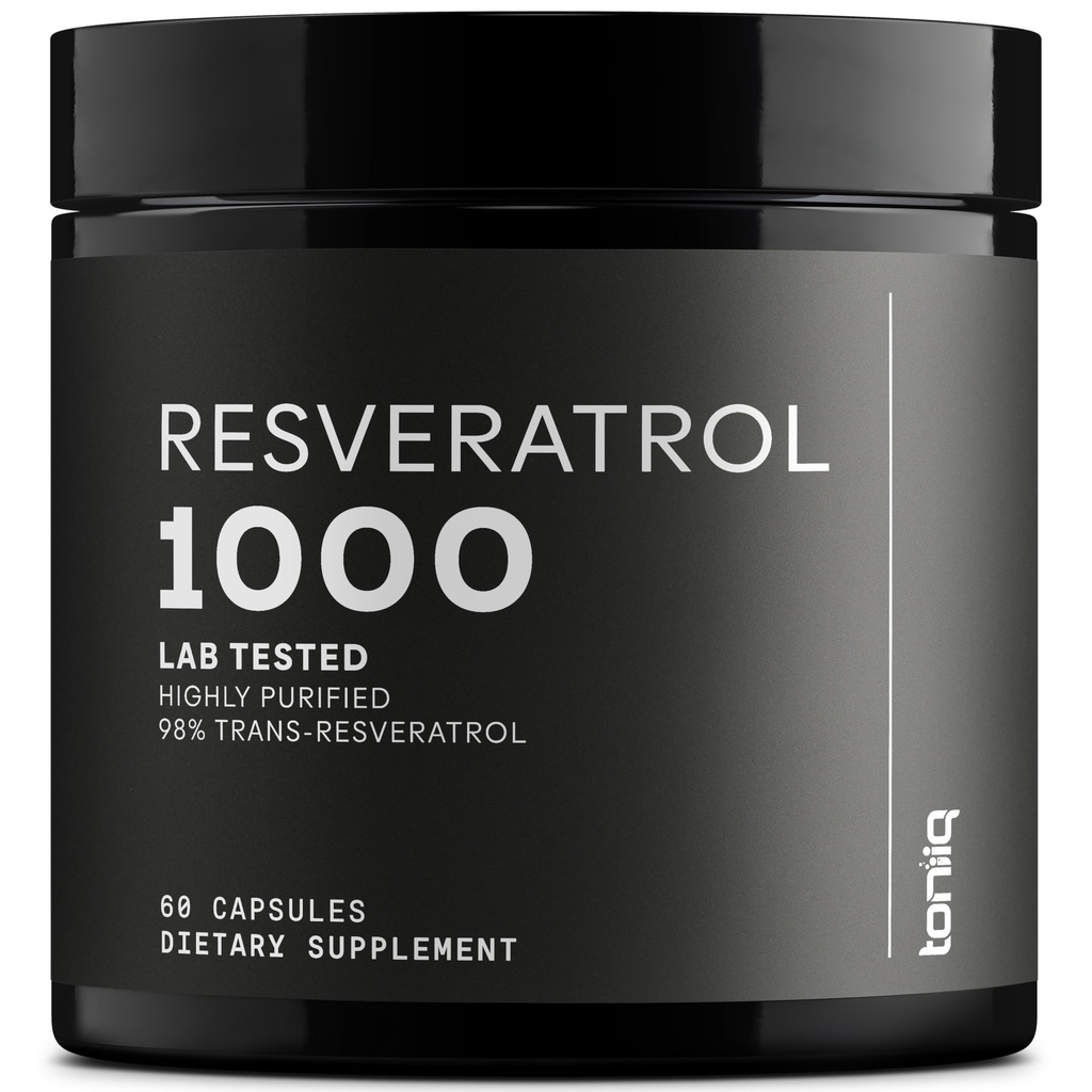 Ultra High Potency Third-Party Tested Trans Resveratrol 1000mg - 98% Pure, Highly Purified och Bioavailable - Resveratrol Polygonum Root Extract - 60 kapslar