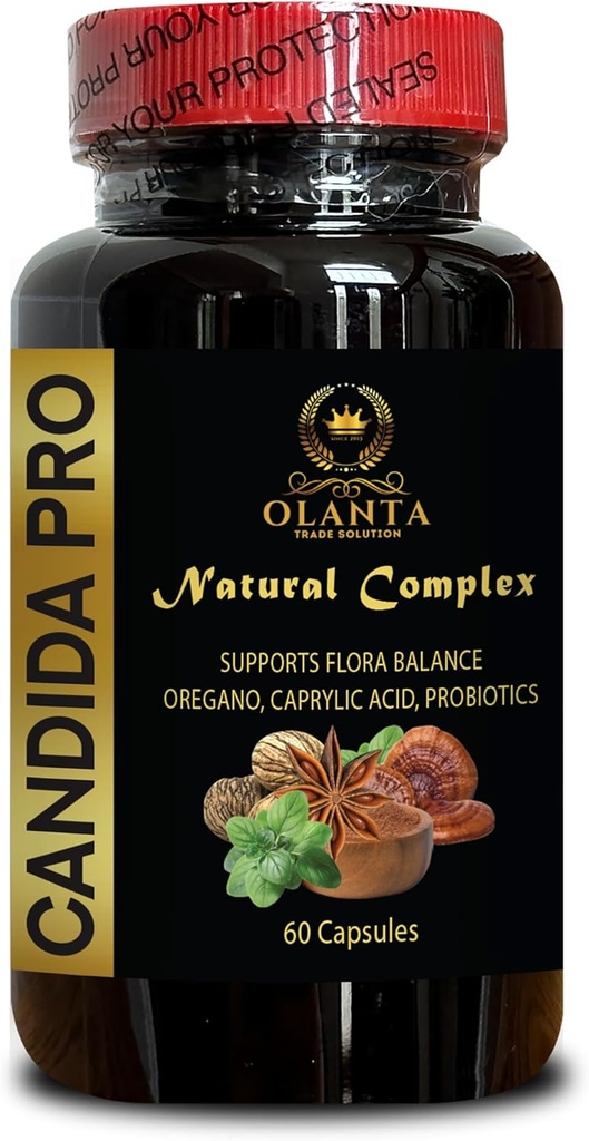 Generic Candida PRO - Oregano, Caprylic, Probiootit, Reishi Sieni, Aloe, Black Walnut, Dgestive Health Supplement, Dgestive Formula - 1 pullo