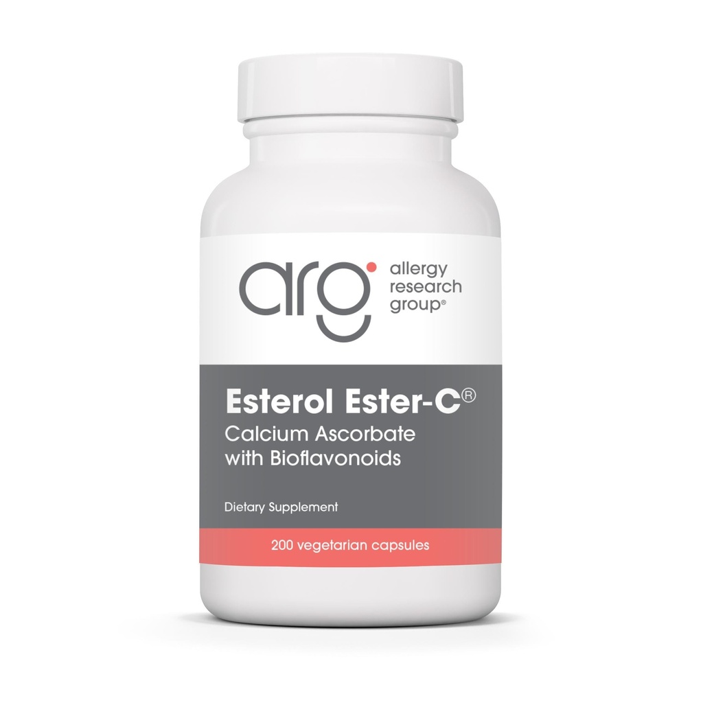 Allergiatutkimusryhmä Esterole Ester- C - vitamiini C 1350 mg täydentää, immuunituki, kalsiumaskorbaatti Bioflavonoidit, Askorbiinihappo, Rutin, Quercetin, Vegan kapselit - 200