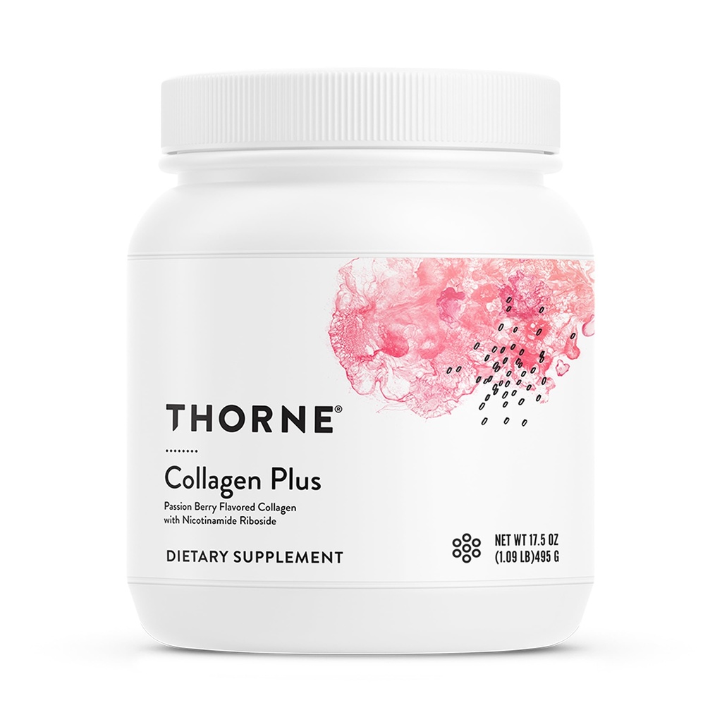 THORNE - Collagen Plus - Collagen Peptides Powder with Nikotinamidi Ribosidi & Clinically Studied Ingredients for Skin Texture & Kosteus - Terve iho, hiukset ja kynnet* - 17.5 Oz - 30 Servings
