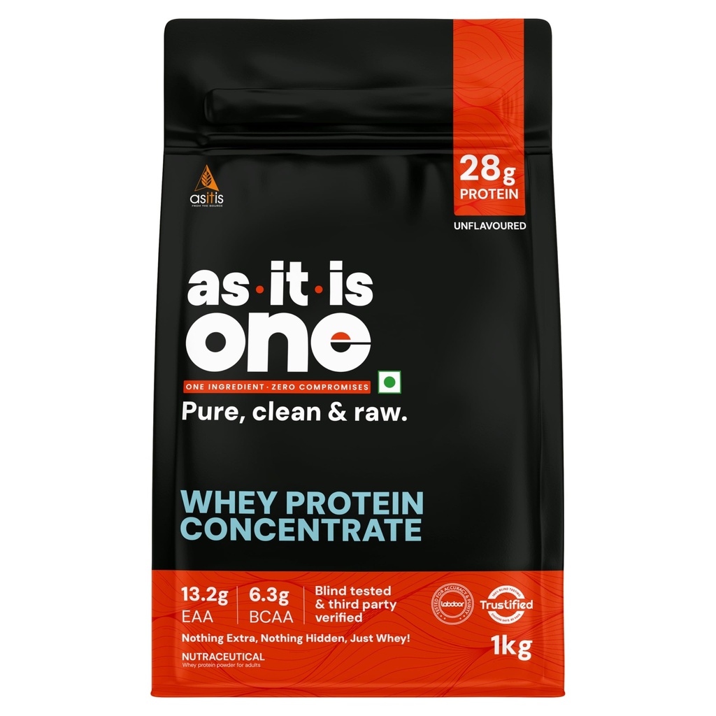 AS-IT-IS Nutrition Whey Protein konsentraatti 80% - 1kg/35,2 Oz Cross-flow mikrosuodatettu ...
