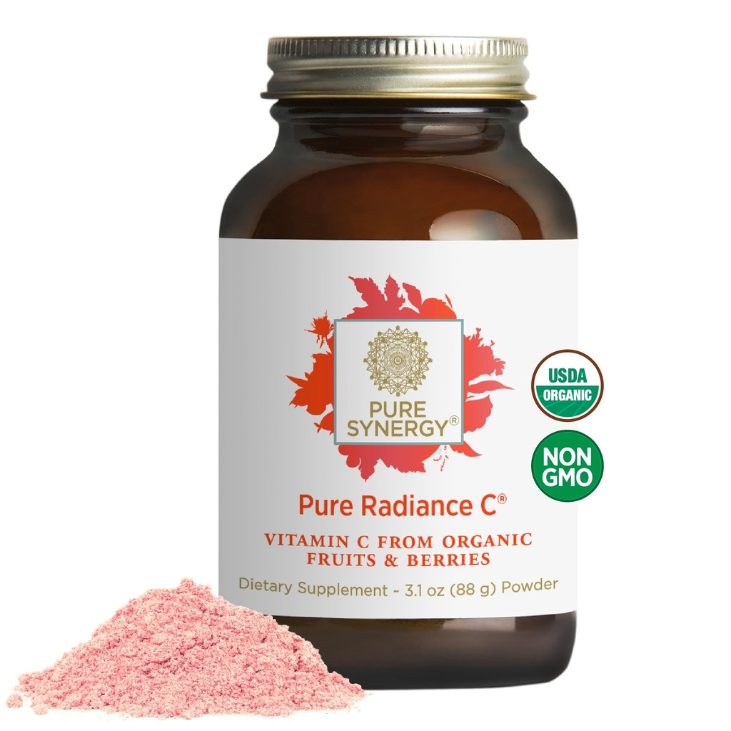 Pure Synergy Pure Radiance C ... Luomu C-vitamiinijauhe 100% Luonnollinen, Koko ruoka, ei-GMO-lisä Luomu Camu Camu...
