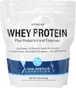 Lake Avenue Nutrition Whey Protein Plus Probiootit ja Entsyymit, Mauttomat, 5 lb (2,27 kg)