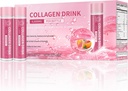 Collagen Juo 6000 mg Marine Collagen Peptides, Liquid Collagen Shots for Women Support Kauneus, Kollageeni täydentää ihon, hiusten ja kynsien hyvinvointi, 0,85 Fl.Oz(25 ml) x30 pullot, Blood Orange