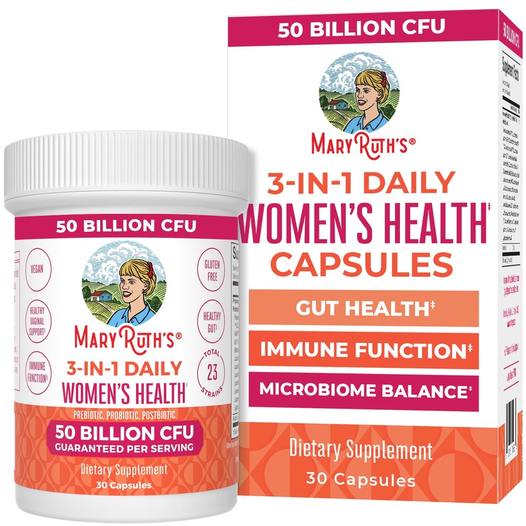 MARYRUTH's 3-in-1 Daily Health Probiootit naisille Hormonin tuki & Gut Health Supplement for Women ...