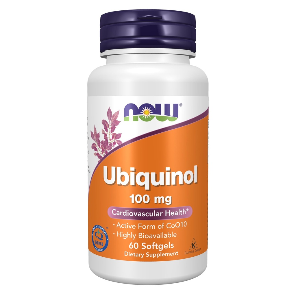 Nu livsmedelstillskott, Ubiquinol 100 mg, hög biotillgänglighet (den aktiva formen av Q10), 60 Softgels
