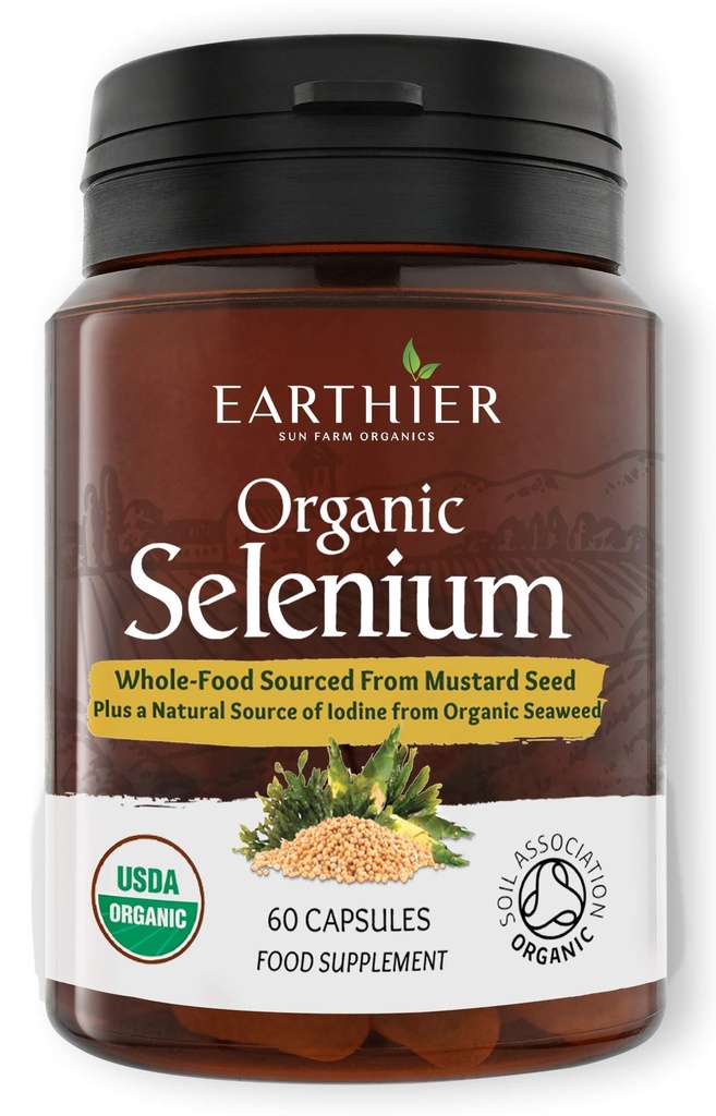 Organic Selenium 200 mcg jodilla ja silikalla Kaikki Certified Organic Whole Foods - kahden kuukauden toimitus
