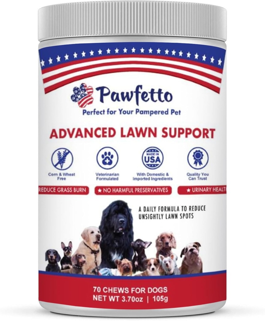 Advanced Lawn Support Supplement for Dogs, with Cranberry, Amino Acids, and Brewer’s Yeast, Easily Digestible, Chicken Liver Flavor, Perfect for Your Pampered Pet (70 Dog Chews)