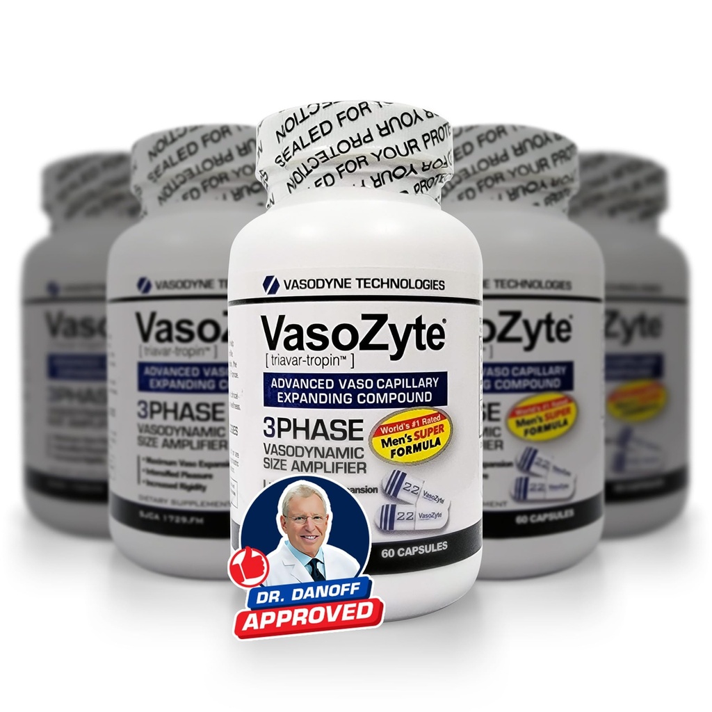 Generic VasoZyte 5 pullot - Tukee typpioksidia ja tervettä veren virtausta - meidän Exclusive Formula Featuring Oligopin, ja meidän kristalli puhdasta uuttamisprosessi - hyvinvoinnille - 5 kuukauden tarjonta