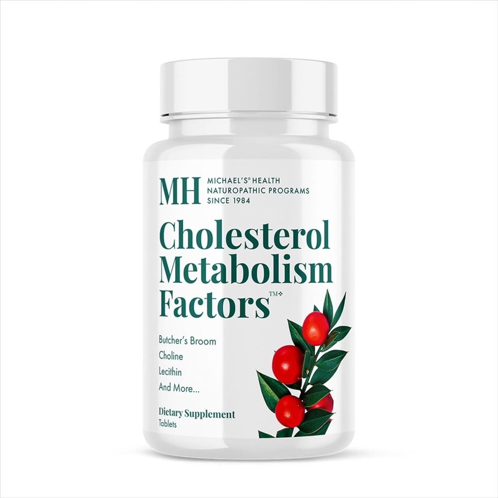 MICHAELs hälsonaturopatiska program kolesterolmetabolismfaktorer - 180 tabletter - hjälper till att förbättra cirkulationen - Statin & Red Yeast Rice Free - 30 portioner