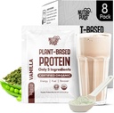 Organic Vegan Protein Powder Sample Pack - Kasviperäistä proteiinia, gluteeniton, ei GMO, 20g Protein Per Serving, Great for Smoothies & Shakes (Vanilla, pakkaus 8)