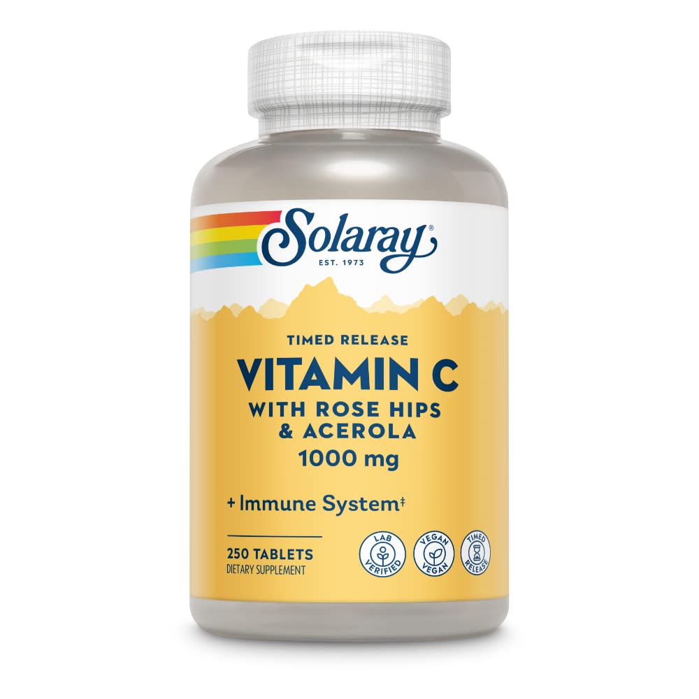 SOLARAY C-vitamiini w/Rose HIPS & Acerola 