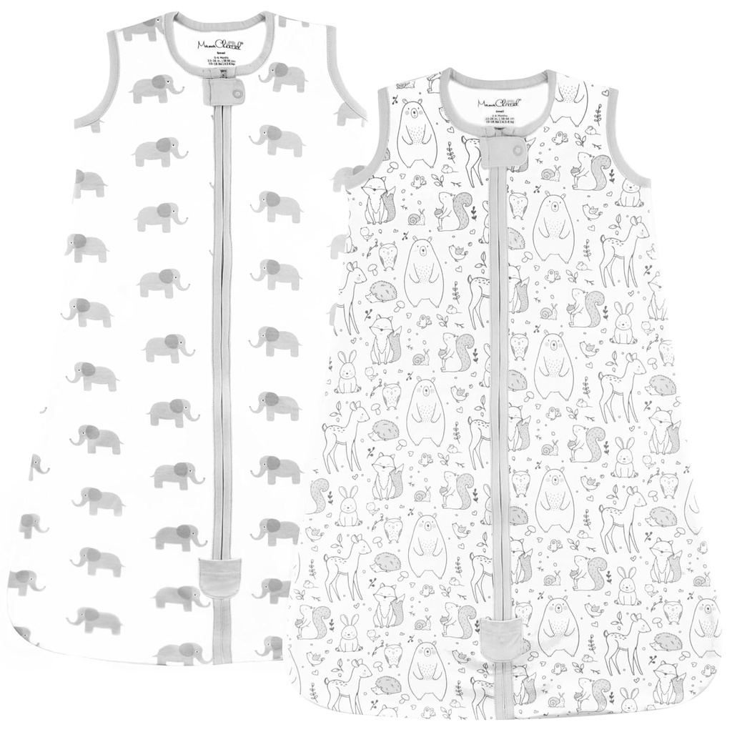 Mama Cheetah Vauva sänky 0,5 TOG, Luomu puuvilla Vauva yllään Blanket Kaksi-Way Zipper, Swaddle Transition vauvan nukkuu Bag vastasyntynyt pikkulapsi poika tyttö, 6-12 kuukautta