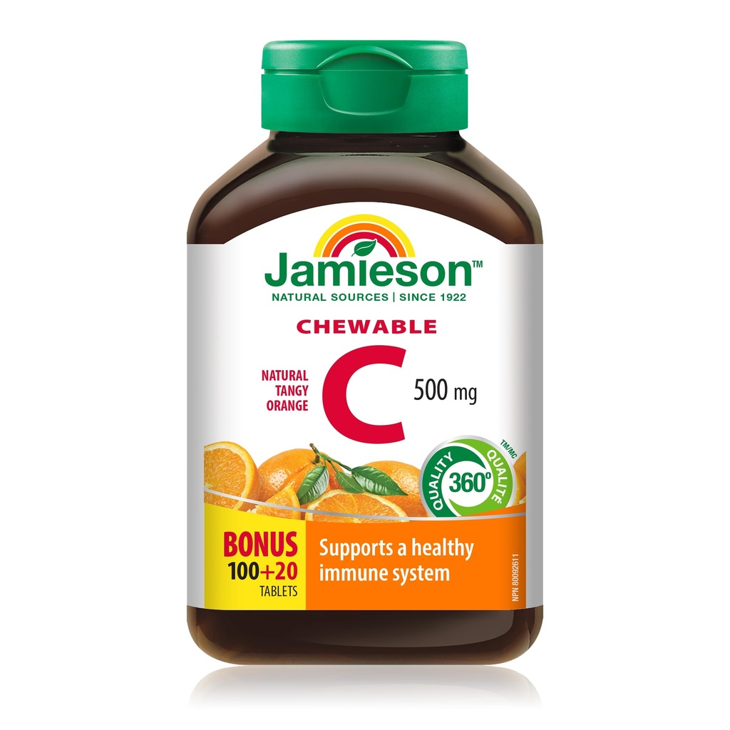 Jamieson C-vitamiini Orange 500 mg 120 tablettia