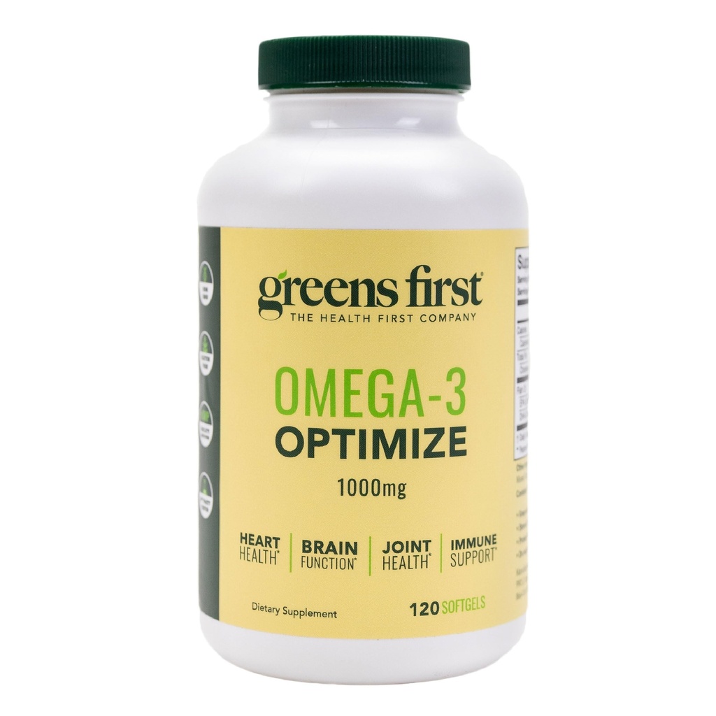 Greens First Omega-3 Optimoi Päivittäinen täydennysosa ... Ultra-Pure, Potent Marine Oil - for Heart, Brain & Joint Health - Korkea EPA/DHA - Immuunituki - 850mg (120 Softgels)