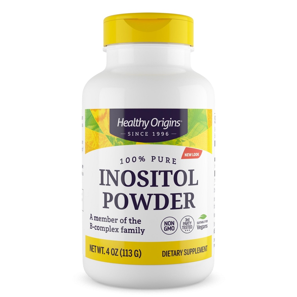 Terve alkuperä Inositol Powder, 113 g - ihon, hiusten ja kynsien terveys - B8-vitamiini Powder Supplement - osa B Complex Family - Vegaani, ei-GMO & Gluteeniton täydennysosa - 4 Oz