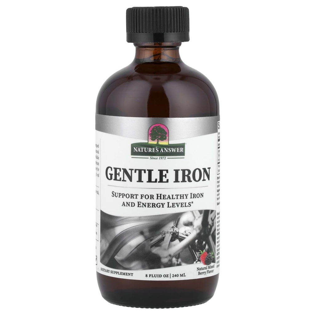 Luonnon vastaus Hellävarainen rauta 8 Ounce Liquid ... tukee punaisia verisoluja...