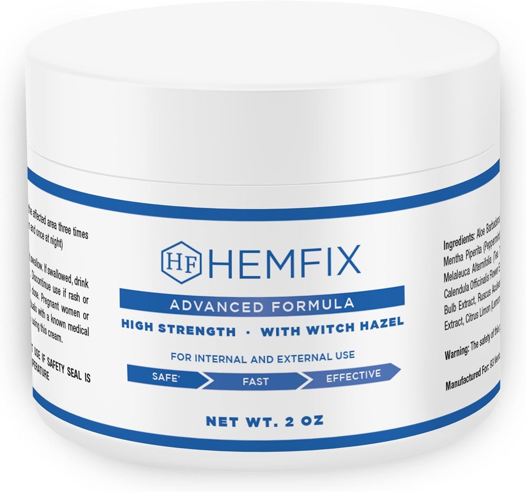 Hemfix Cream - valmistettu Yhdysvalloissa - Sisäinen ja ulkoinen käyttö - 2oz
