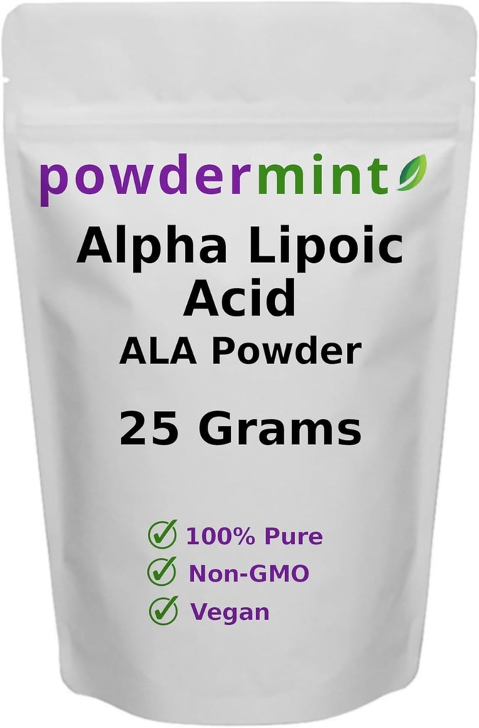 Alpha Lipoic Acid Powder (RS-ALA, Pure ALA) (Multiple Sizes) Antioxidant (ALA Powder) Scoop Inkluderad