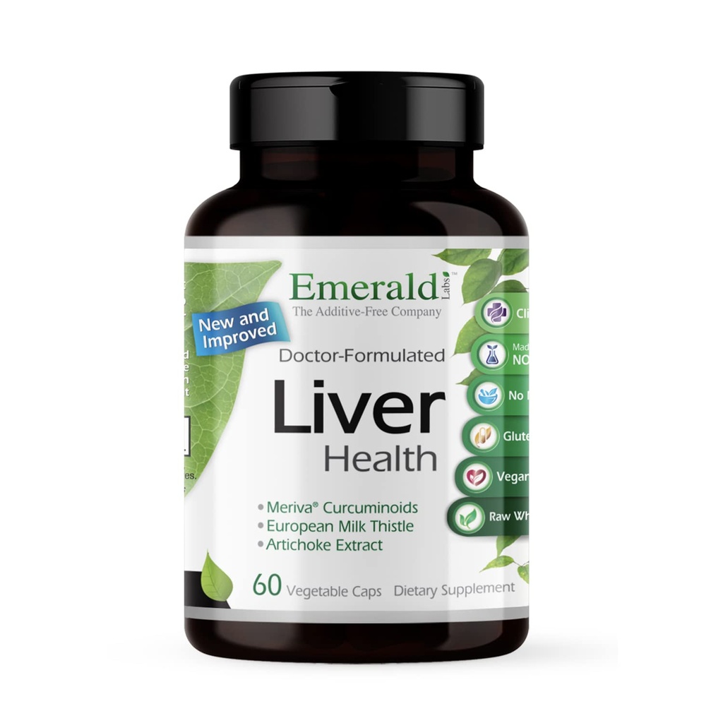 EMERALD LABS Maksan terveys - maksan tuki täydentää Euroopan maito Thistle Extract - Tukee tervettä immuunijärjestelmä, energiatasot ja sappirakko* - 60 kasvikapselit (30 päivän toimitus)