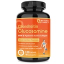 NATURAL TARGET Glukosamiini Chondroitin Joint Support Supplement - Plus MSM, Collagen, Turmeric, Shellfish Free, Tukee Joint, Polvet, Cartilage, miesten & naisten, 120 Caps