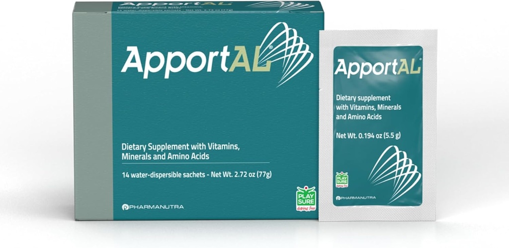 ApportAL 19-in-1 Complete Daily Multivitamiini & Mineral Sucrosomial Iron, Magnesium, Sinkki, Jodi, Selenium, C-vitamiini, D, E, B-Complex Energia, Immuniteetti, Antioksidantti Tuki 14 Packets