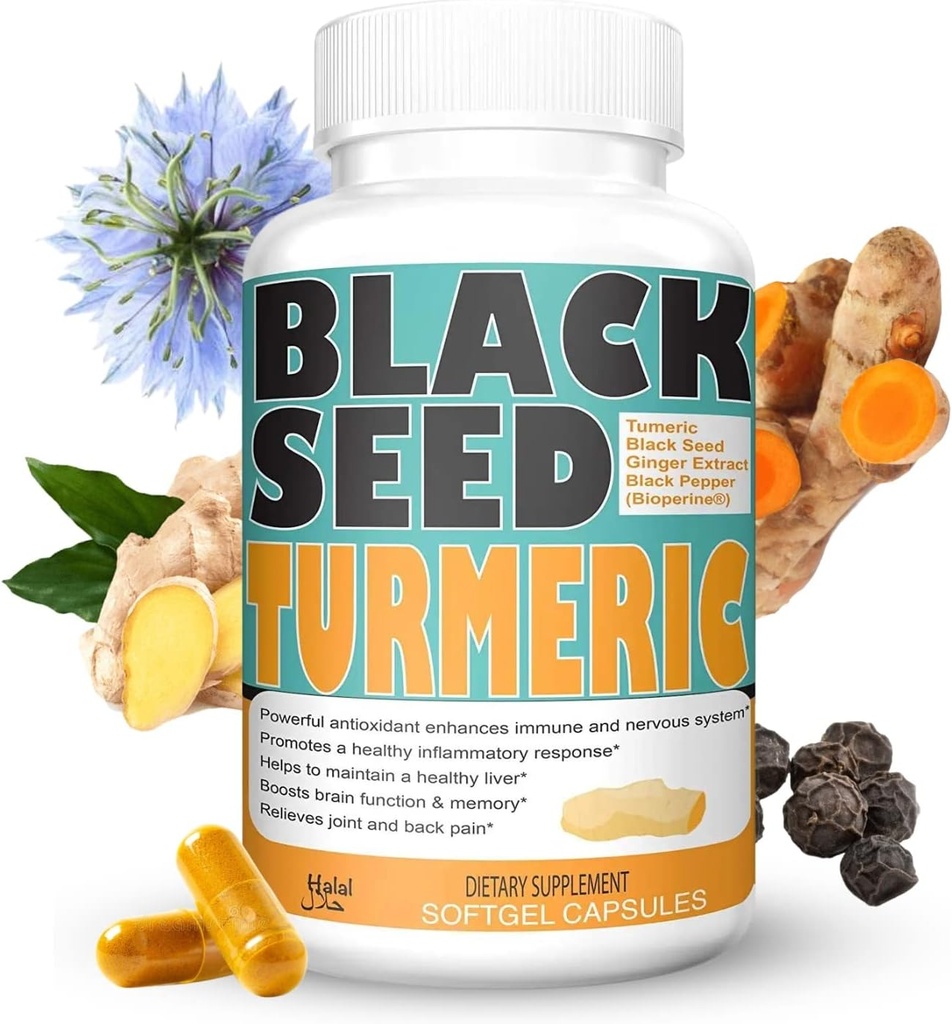 Kurkuma 1350mg Curcumin 150mg Musta siemenjauhe 75mg inkivääriuute 50 mg Mustapippuri Hedelmäuute 10 mg Bioperine 60 Kasvissolukaramellit Sweet Sunnah