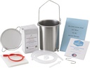 PureLife Coffee Enema Kit- Valmistettu USA - Kaikki tarvitsemasi Kit - 2 Qt USA Ruostumaton teräs Enema Enema Bucket - Lab Testattu Organic Enema Coffee - Mold, Fungus, Mycotoxin Free - 1 punta - Kahvikanta