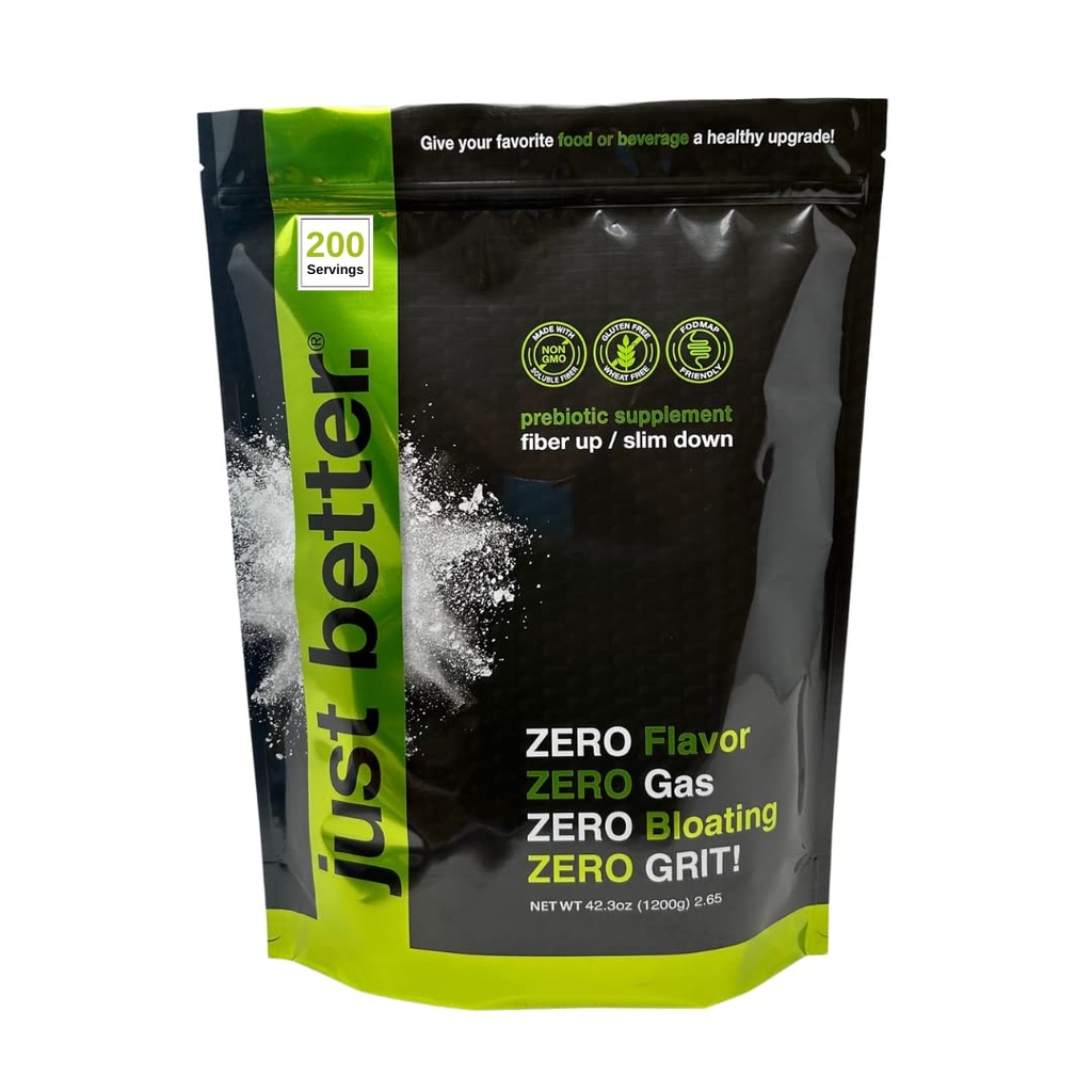 Prebioottikuitu täydentää terveen Gut ... Fiber Powder Zero Gritin nolla maku ja ei turvotus tai kaasua... Feel Full Faster ...