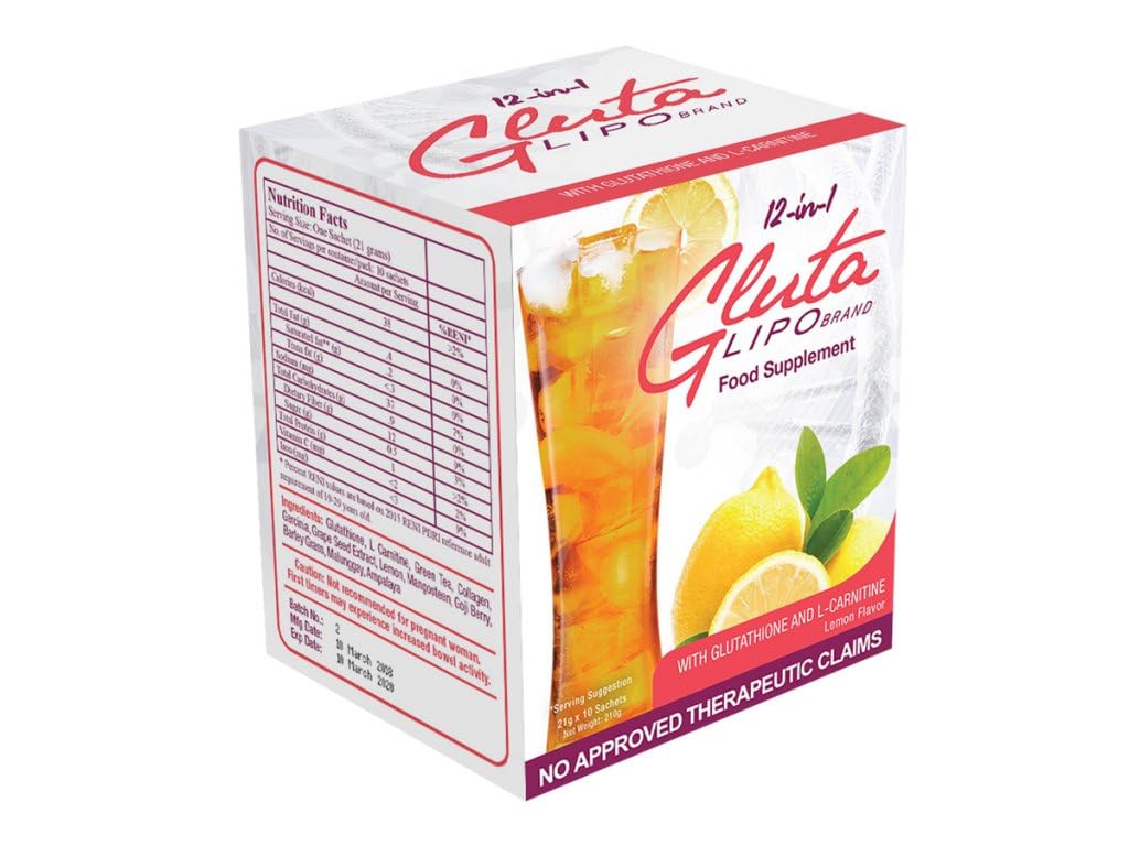 Glutalipo 12-IN-1 LEMON FLAVOR, 10 pussia