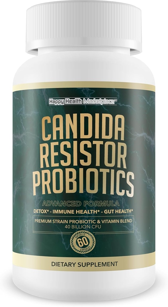 Candida Resistor Probiotics - Våra bästa Candida Support Capsules - Våra piller för Candida är en naturlig Candida Cleanse Detox Probiotic Candida Complex - Candida Pills - Candida Resistor Supplement