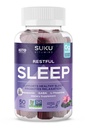 SUKU Levollinen uni Gummies 3 mg melatoniini, L- Theanine & GABA Vegaani, sokeriton pureskeltava rentoutumis- ja luonnollinen uni tuki ...