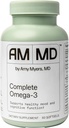 Amy Myers MD Complete Omega-3 Softgels - Fish Oil Supplement för kardiovaskulär och immunsystemsupport - Icke-GMO, Non-Dairy & Non-Soy - 60 Softgels (60 portioner)
