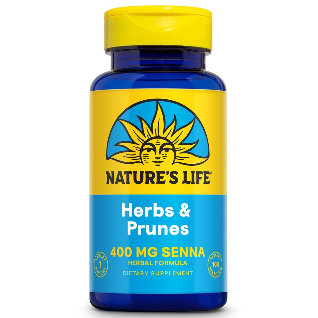 Nature's Life Yrtit & Prunes 400mg Senna & Herbal Blend for Healthy Digestion Support .