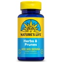 Naturens Life Herbs & Prunes | 400mg Senna & Herbal Blend for Healthy Digestion Support | Non-GMO | 100 Tabs, 100 Serv.