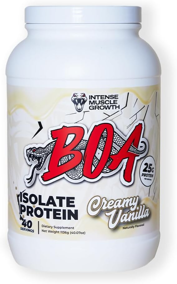 BOA-isolaattiproteiinia B6-vitamiinin ja sinkki - Low-Sodium Whey Protein Isolate 25g proteiinia per Scoop - (Creamy Vanilla - 40 Servings)
