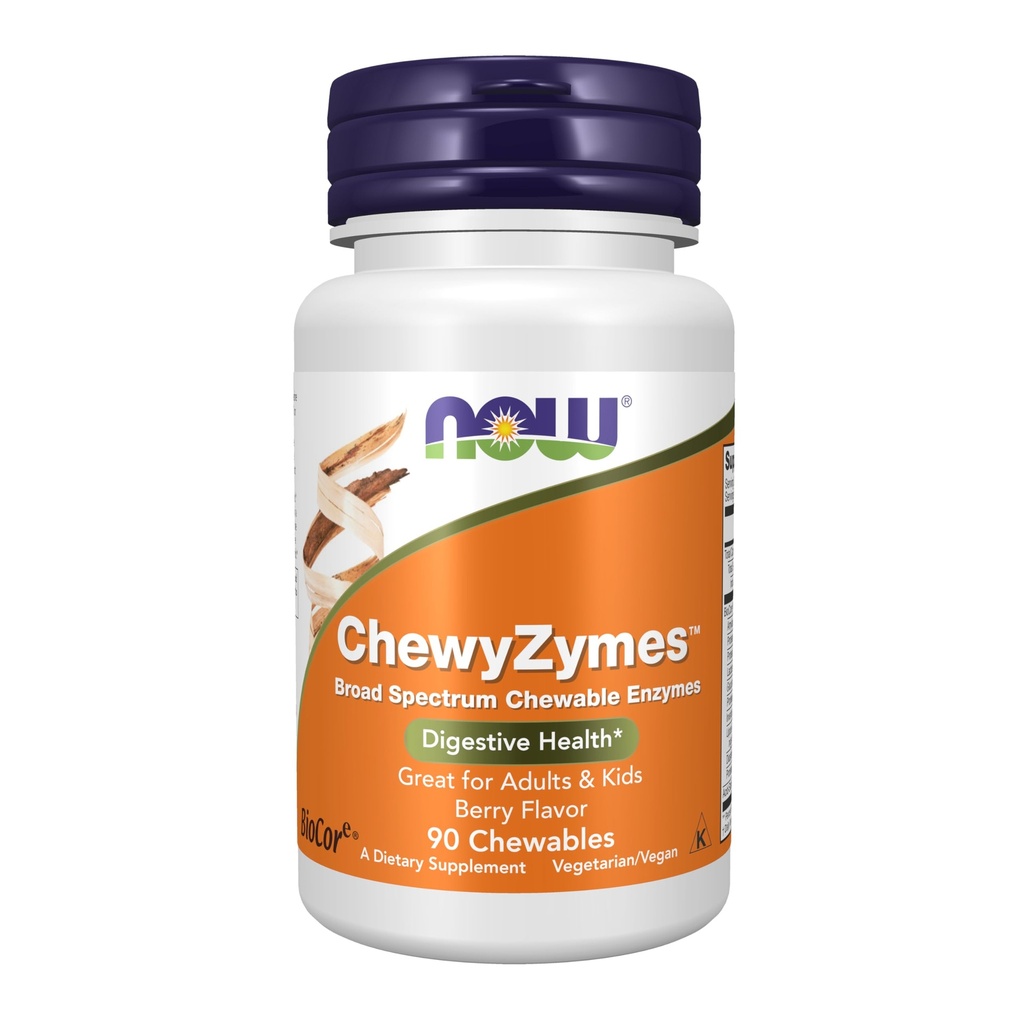 NYT elintarvikkeiden lisäravinteet, ChewyZymes, Broad Spectrum Pureskeltavat entsyymit, Berry Flavor, 90 purutablettia
