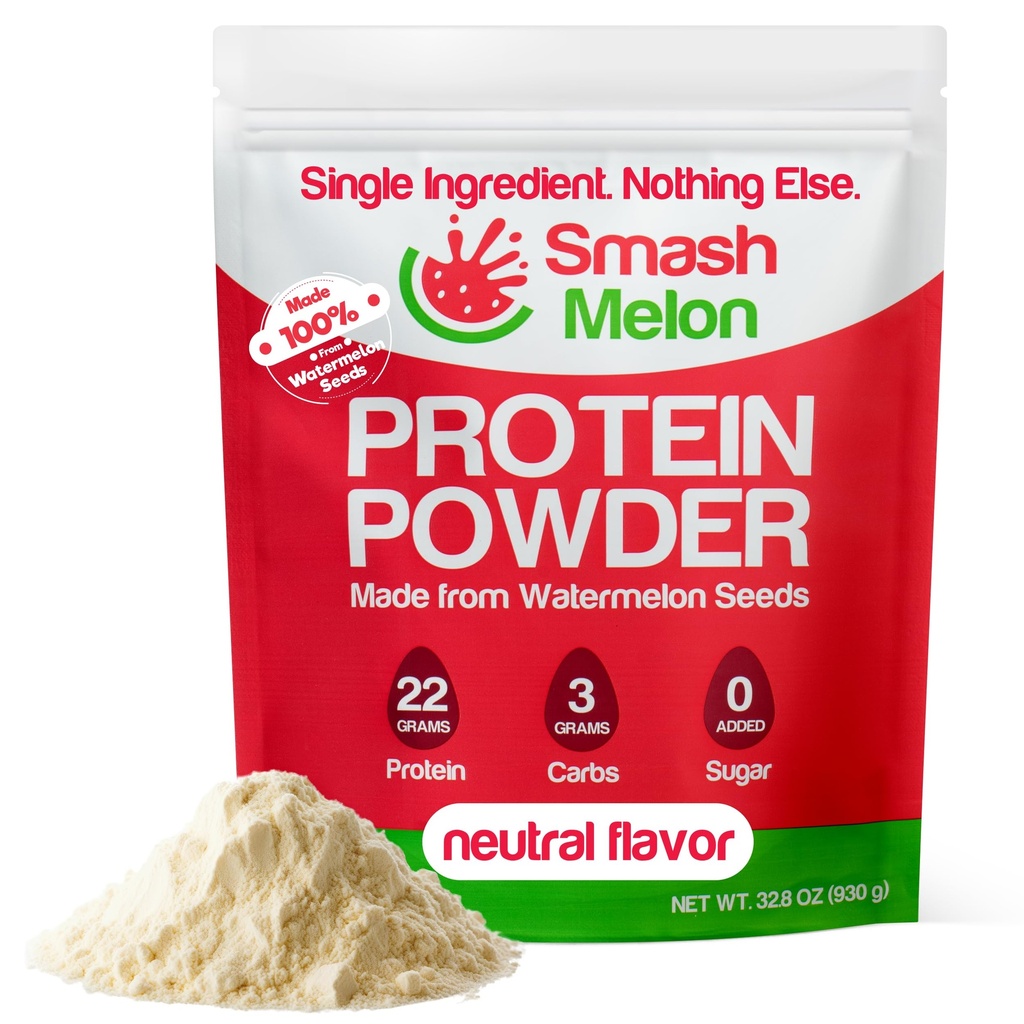 Watermelon Seed Protein Powder Raw - kylmäpainoinen, yksi-ingredient makuamaton proteiinijauhe- Ravista tai paista sen kanssa