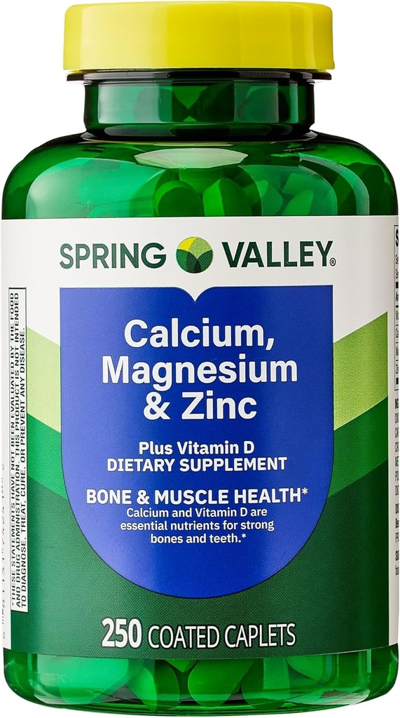 Kalsium, magnesium, sinkki ja D3-vitamiini. Spring Valley Kalsium Magnesium ja Plus D3-vitamiini Caplets Ravintolisä, 250 kreivi Bundle ja Luall 45 Diabetes Dekoodattu