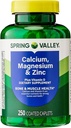Kalsium, magnesium, sinkki ja D3-vitamiini. Spring Valley Kalsium Magnesium ja Plus D3-vitamiini Caplets Ravintolisä, 250 kreivi Bundle ja Luall 45 Diabetes Dekoodattu