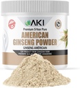 AKI American Ginseng Powder 4% ginsenosidit - Ihanteellinen kahvi, juomat kuten smoothies (4oz/113g)