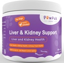 Maksan ja munuaisten vitamiinit lisäravinteet koirille, SAM-E & Silymarin - maksan toiminta, NMN & CoQ10 - Anti-aging, Rehmannia & Raparperi - luonnon kasviperäisten munuaisten tuki, karpalo - UT Health