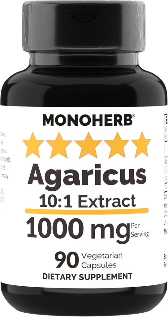 MONOHERB Agaricus sieniuute 1000 mg - 90 kasvissyöjäkapselia