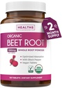 USDA Organic Beet Root Powder (120 tablettia) 1350mg Beets Per Serving Black Pepper Extra Imeytyminen - Super Antioksidantti ja nitraatti täydentää urheilullinen suorituskyky ja kestävyys - Ei kapseleita