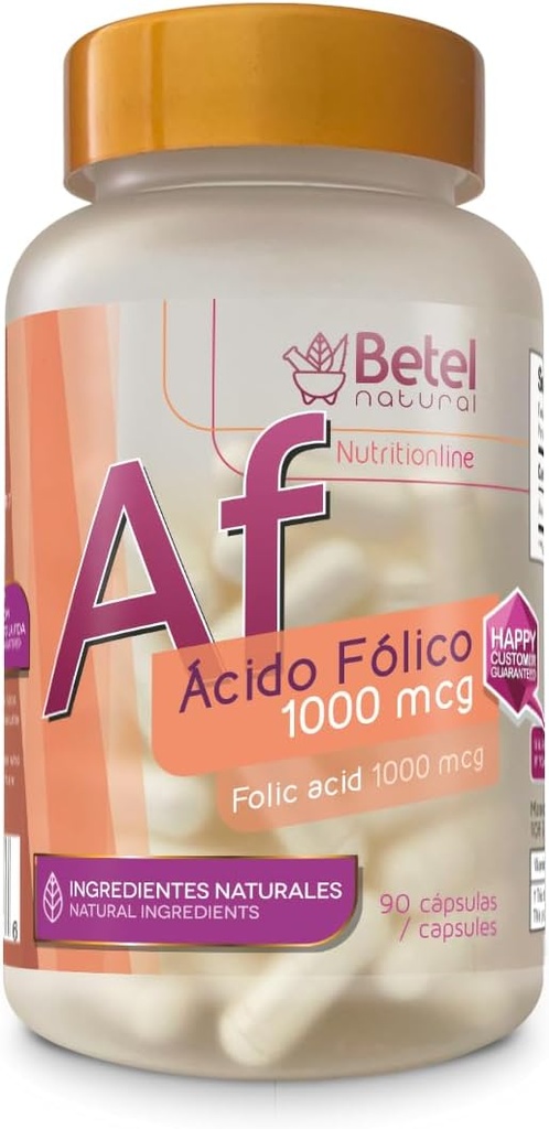 Betel Natural Premium Acido Folico Capsulas 1000 mikrog - 90 Caps